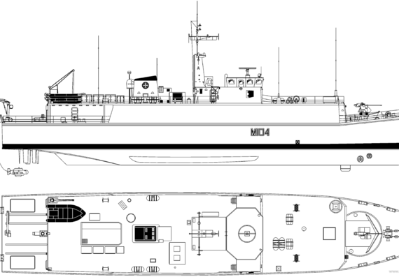 HMS Walney M104 [Minehunter] - drawings, dimensions, figures